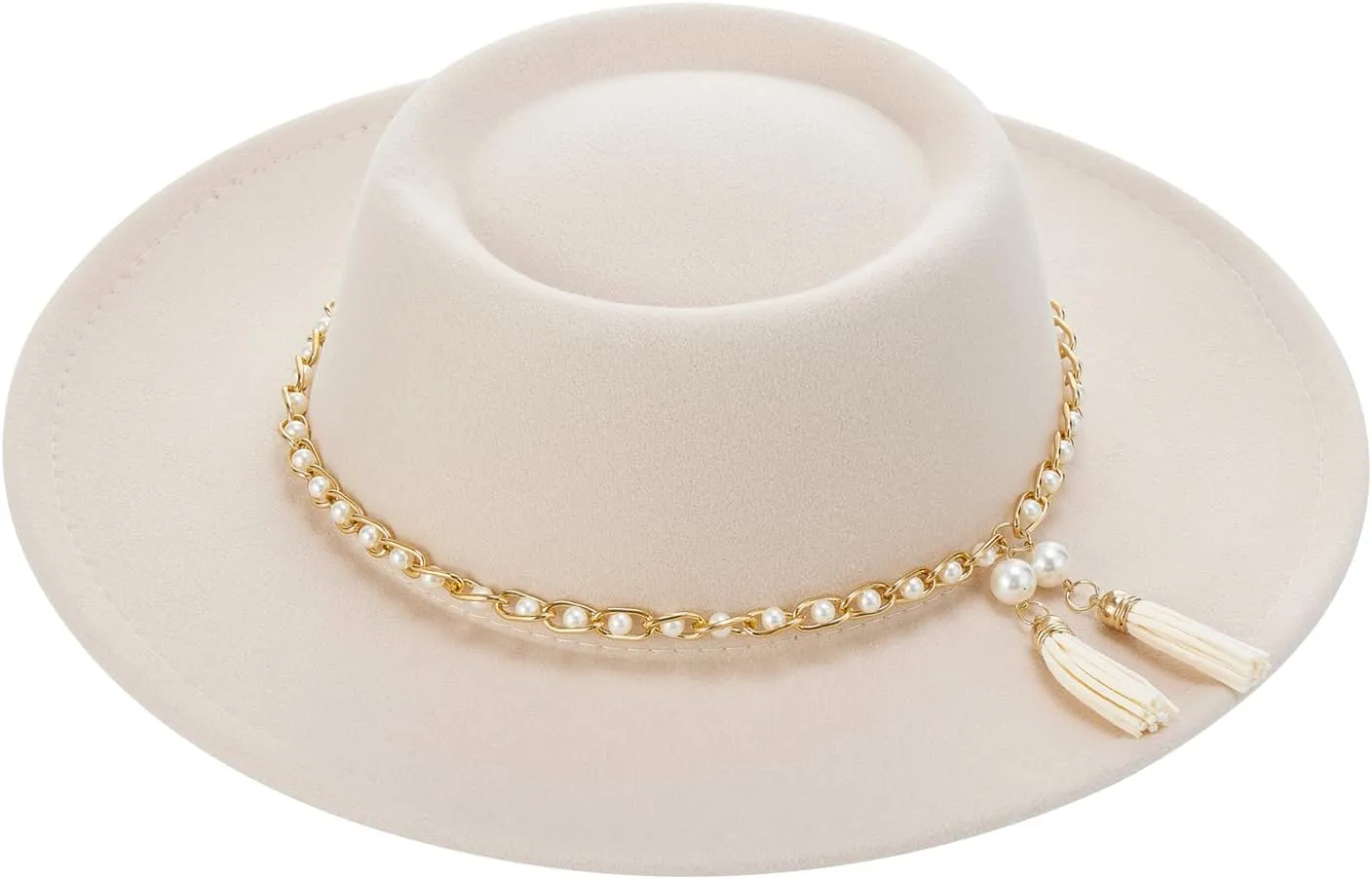 Women Classic Felt Church Hats British Style Wide Brim Top Fedora Hat Wedding Dress Up Jazz Cap Boater Hat