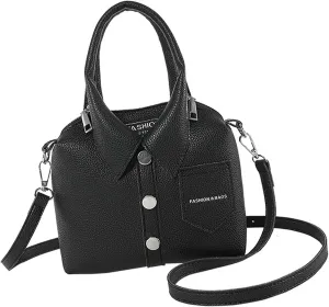 Women Crossbody Bag Fashion PU Leather Funny Shirt Shape Shoulder Purse Top Handle Handbag with Adjustable Strap