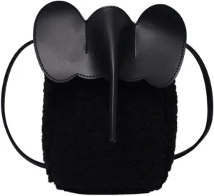 Women Fashion Elephant Plush Phone Shoulder Bag Cute Animal Elephant Purse Crossbody Bag