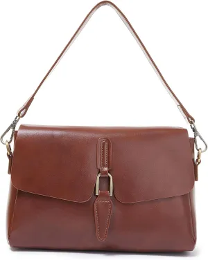 Women Genuine Leather Shoulder Bags Classic Crossbody Purses for Lady Handbag