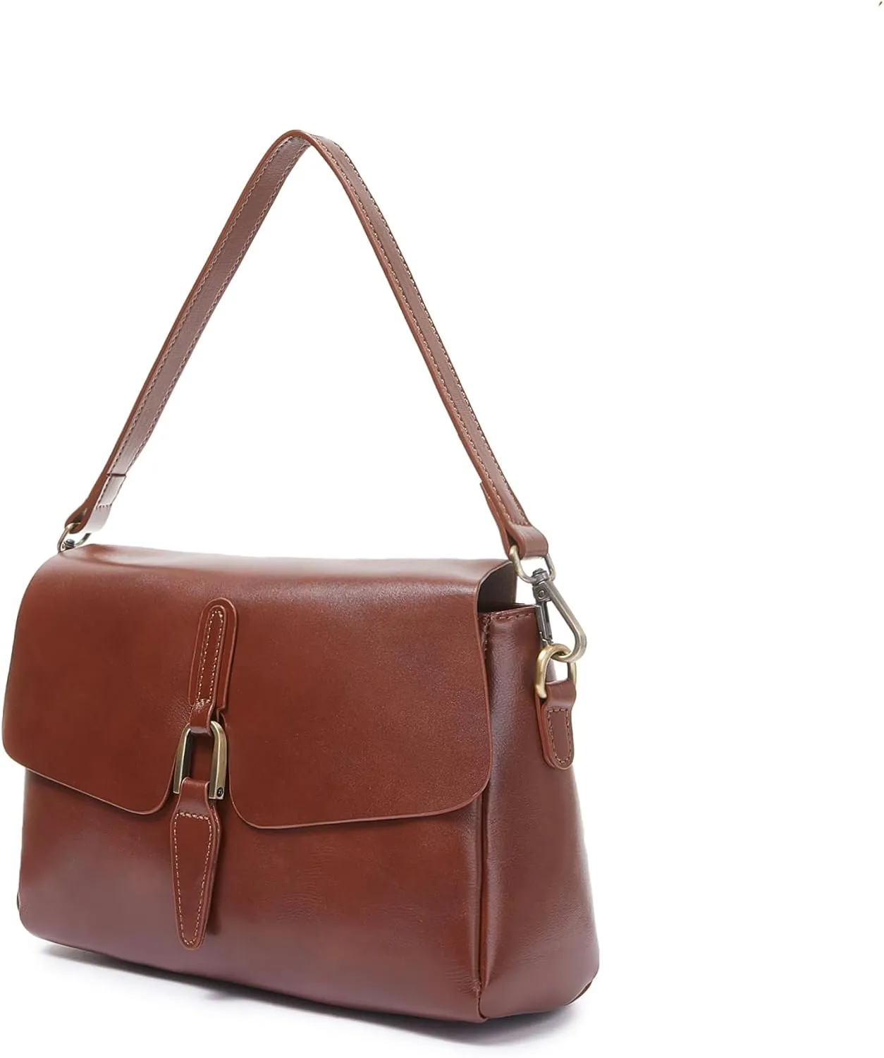 Women Genuine Leather Shoulder Bags Classic Crossbody Purses for Lady Handbag