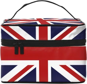 Women Large Makeup Bag Portable Toiletry Bag Union Jack British Flag Travel Cosmetic Bag Fashion Wash Bags
