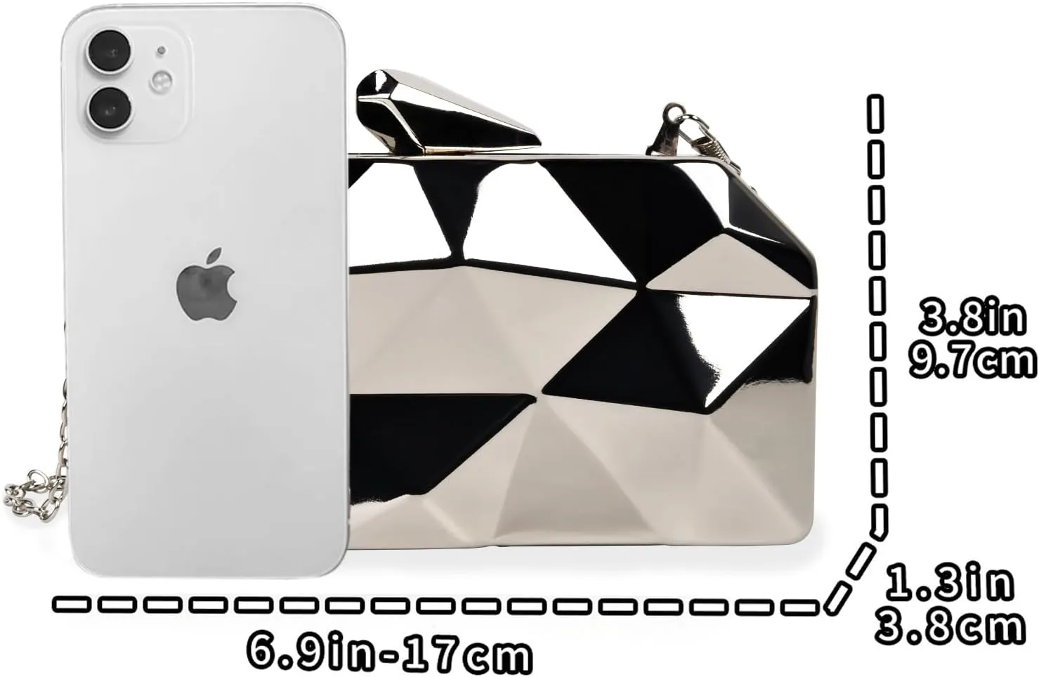 Women Lattice Gold Clutch Purses - Geometric Lattice Metal Clutch Evening Bag Women Golden Stone Cut Clutch Purse for Party