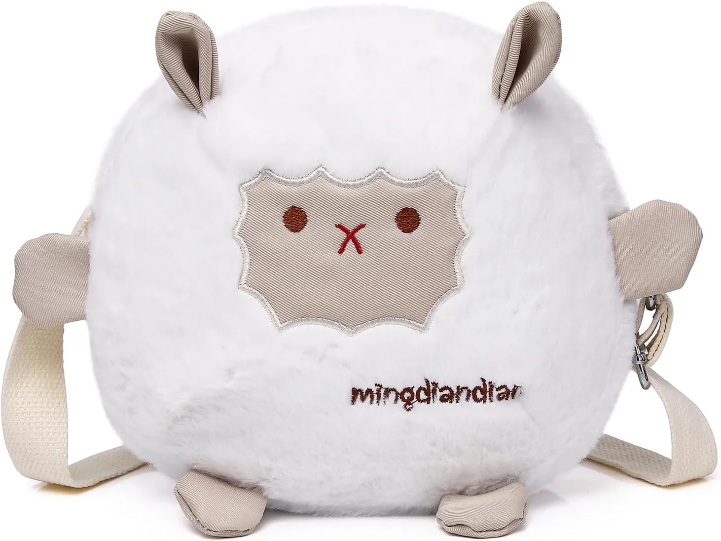 Women Plush Cloud Crossbody Purse, Kawaii Soft Shoulder Bag,Cute Cartoon Fluffy Crossbody Bag for Girls