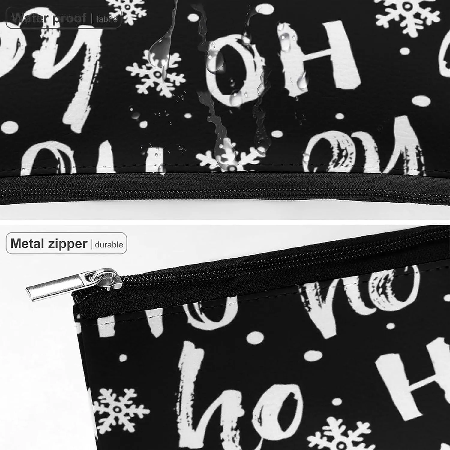 Women PU Leather Cosmetic Bag, Makeup Case Purse Holder Zipper Pouch Handbag Organizer Toiletry Storage 6.8x5.9x2.3 in