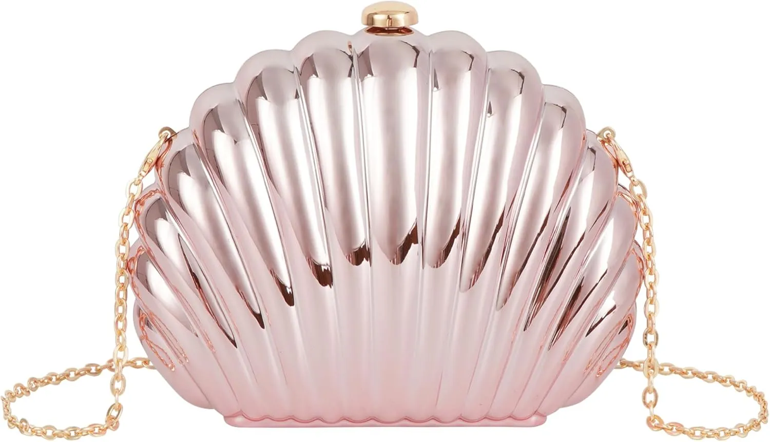Women Seashell Evening Bag Purse Mermaid Chain Strap Clutch Handbag Shoulder Bag