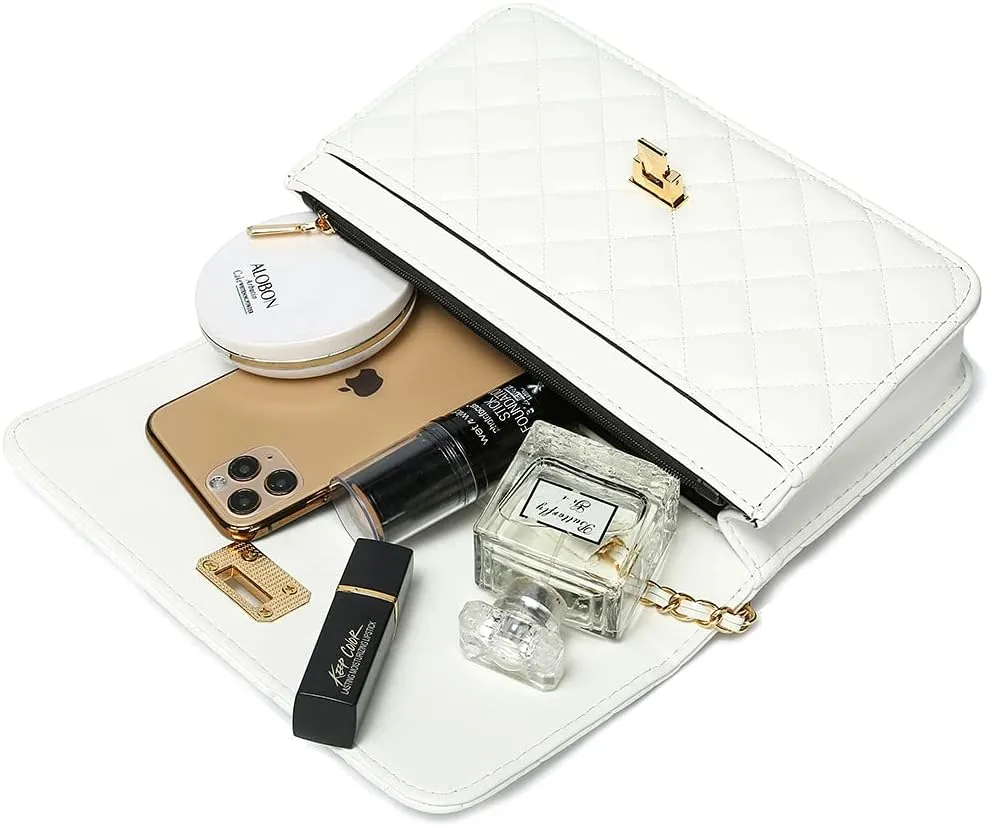 Women Shoulder Bag Quilted Crossbody Purse Designer Lattice Leather Chain Bag
