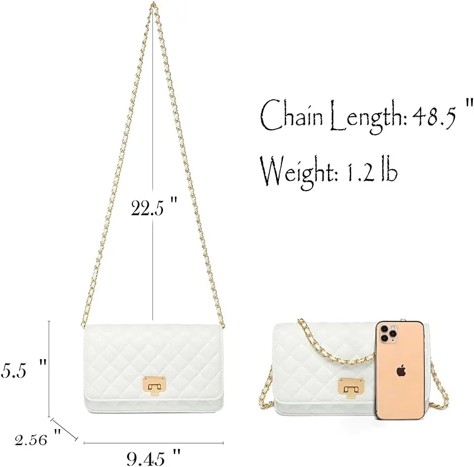 Women Shoulder Bag Quilted Crossbody Purse Designer Lattice Leather Chain Bag