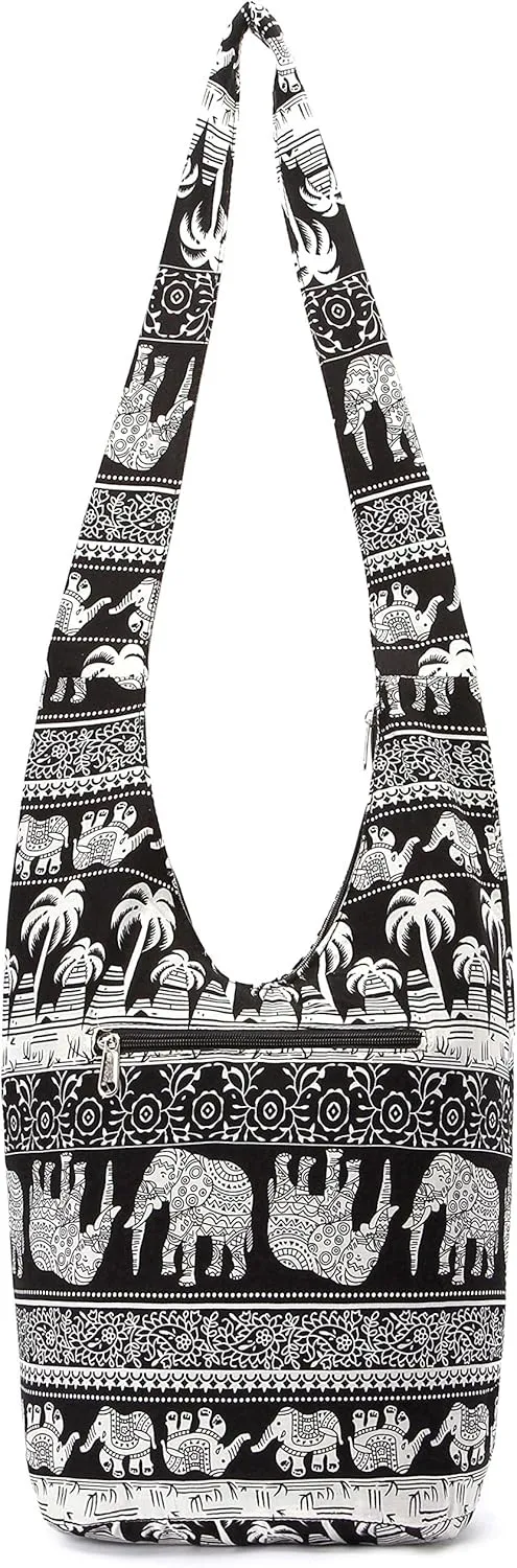 Women Shoulder Handbags Fashion canvas Hippie Crossbody Bags Bohemian Animal Prints Hobo Bags