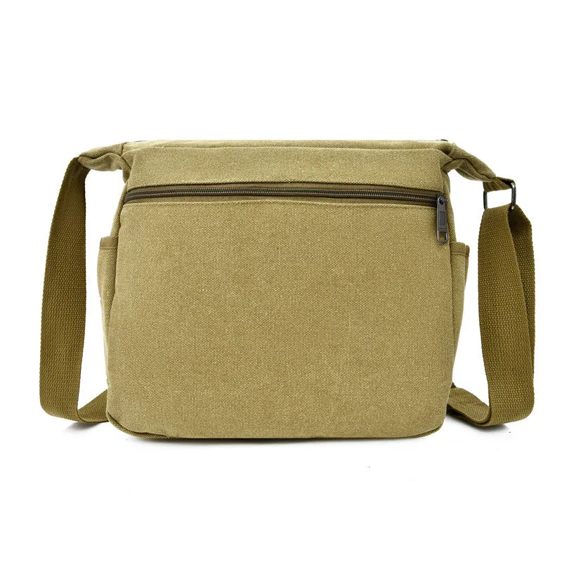 Women's & Men's & Canvas Oblique Pattern Running Rivers Crossbody Bags