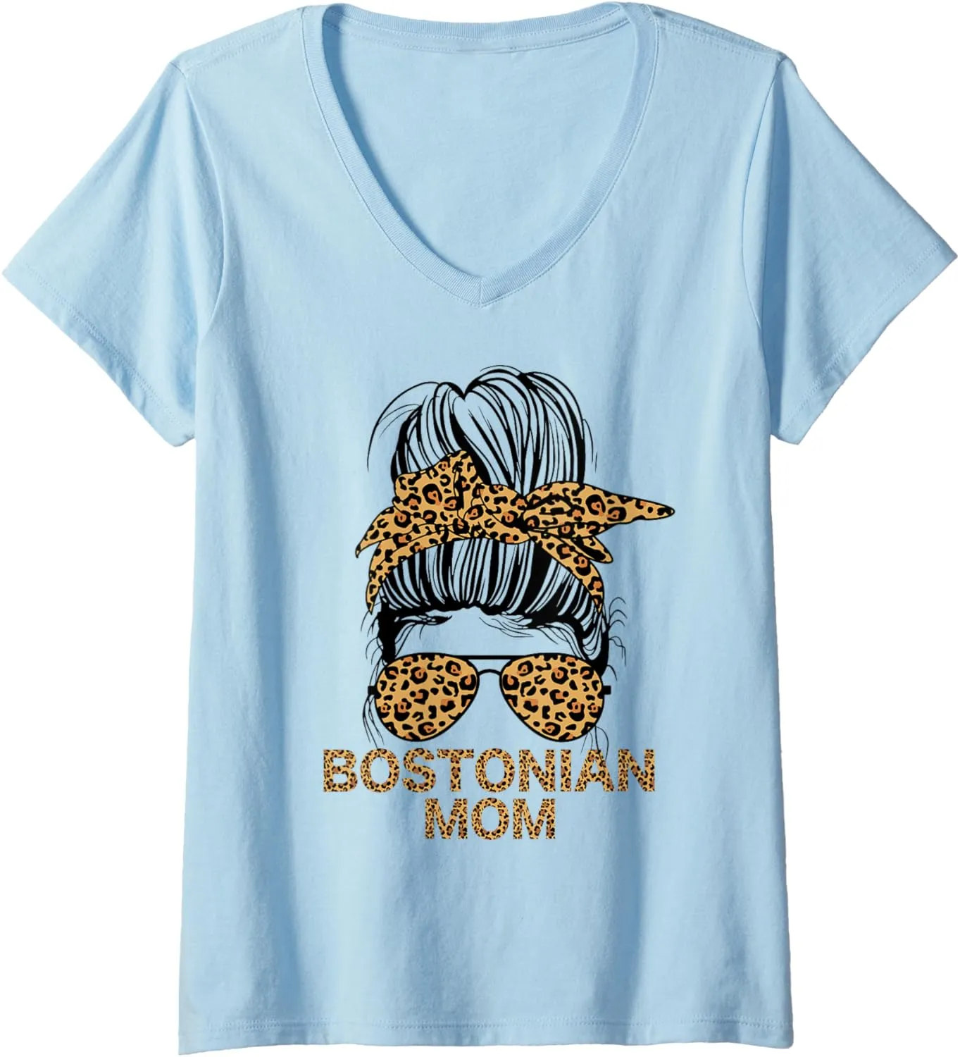Womens Bostonian Mom MA Massachusetts State Origin Boston V-Neck T-Shirt