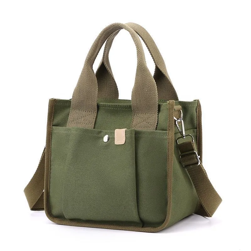 Women's Canvas Lunch Box Style With Handbags