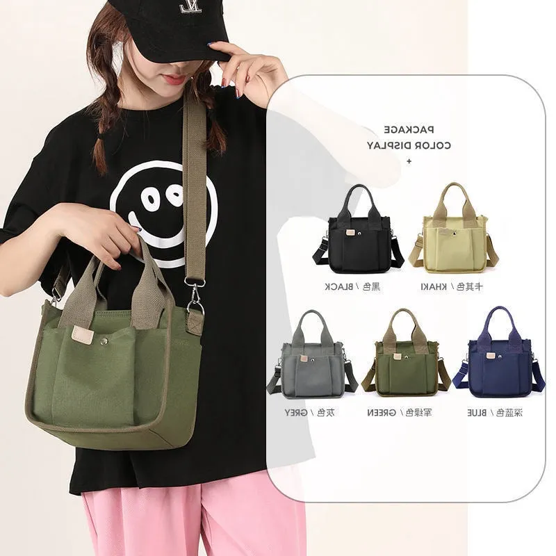 Women's Canvas Lunch Box Style With Handbags
