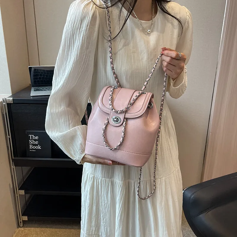 Women's Classic Style Trendy Fashion Chain Backpacks