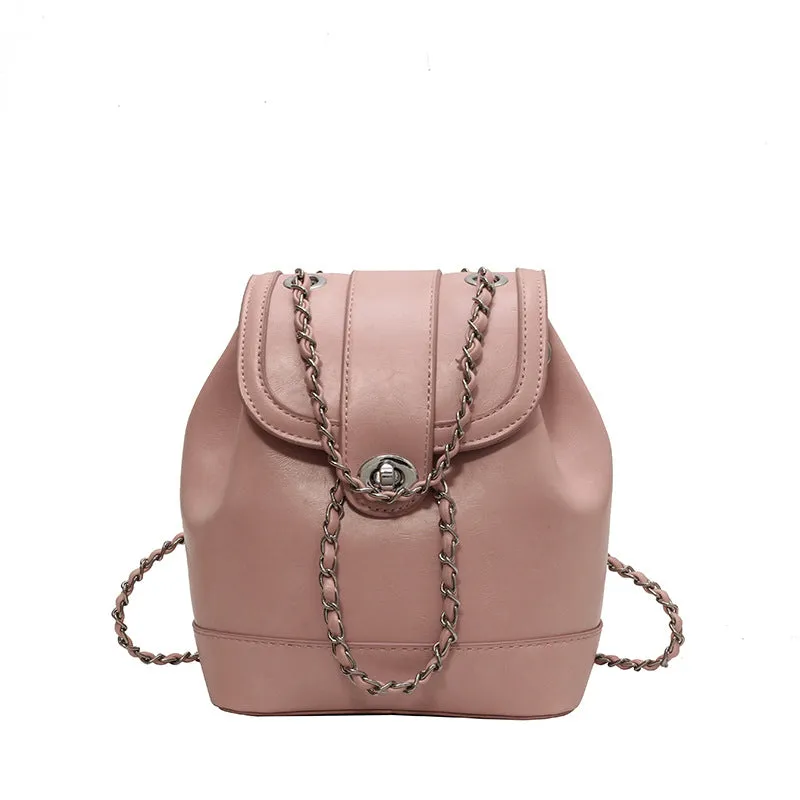Women's Classic Style Trendy Fashion Chain Backpacks