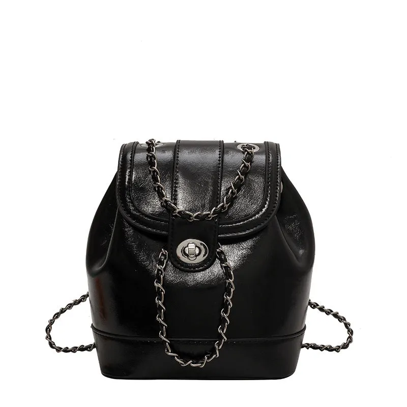 Women's Classic Style Trendy Fashion Chain Backpacks
