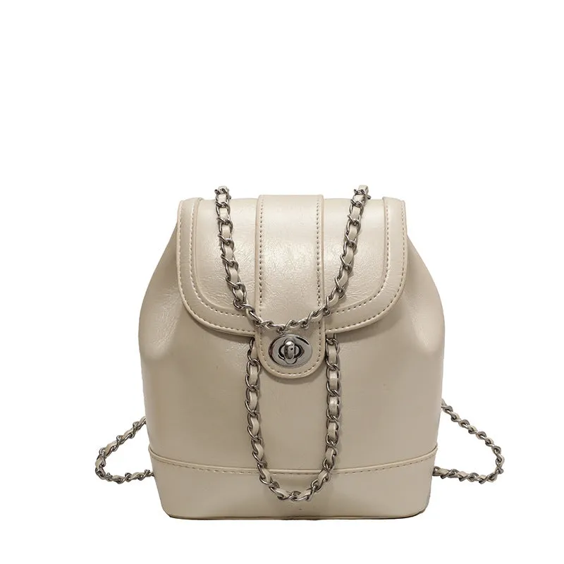 Women's Classic Style Trendy Fashion Chain Backpacks