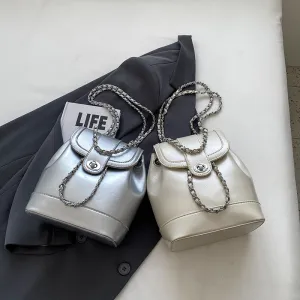 Women's Classic Style Trendy Fashion Chain Backpacks