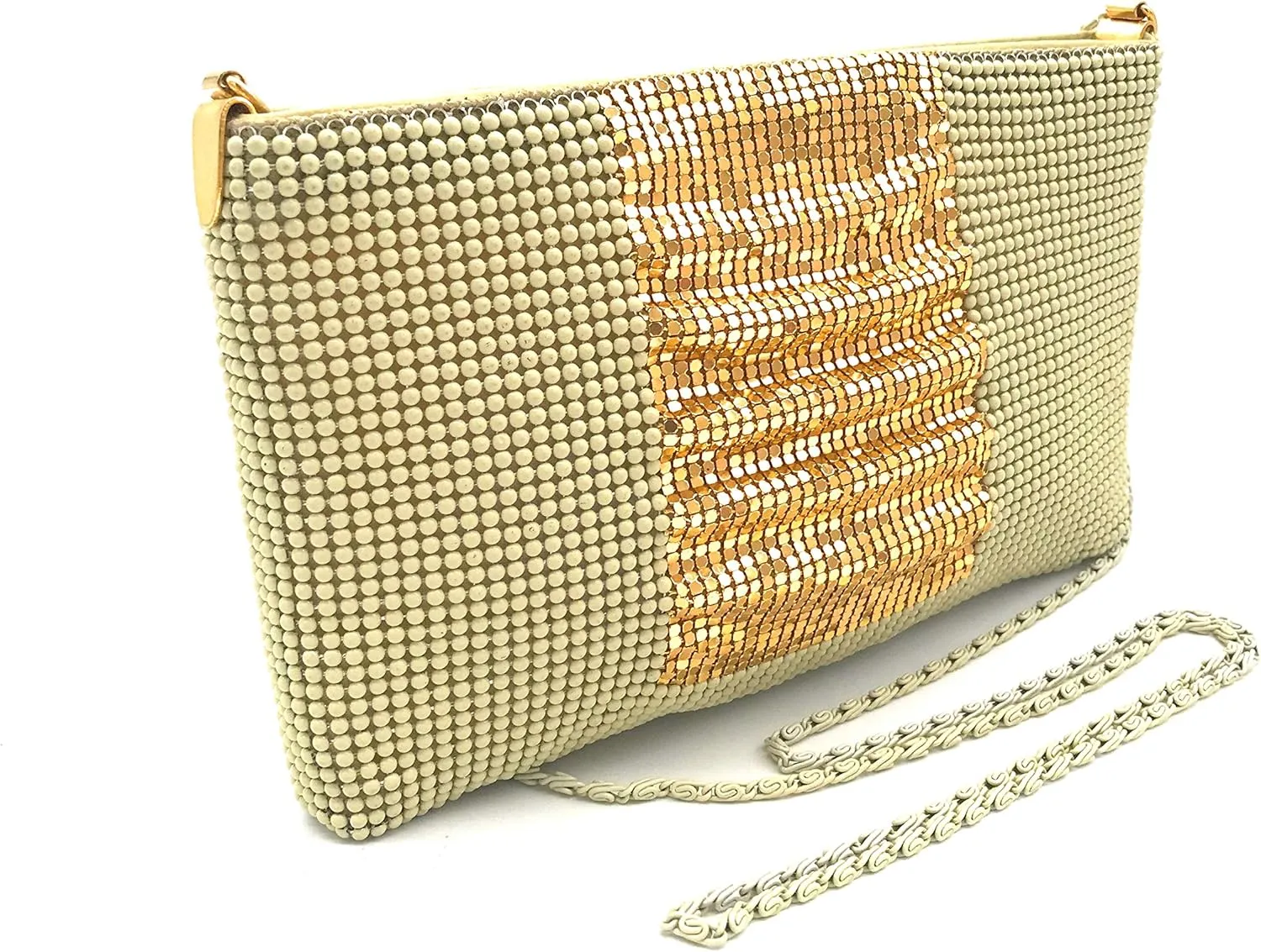 Womens clutch metal mesh metal beaded mesh evening purse for Cocktail Party Prom Wedding Banquet