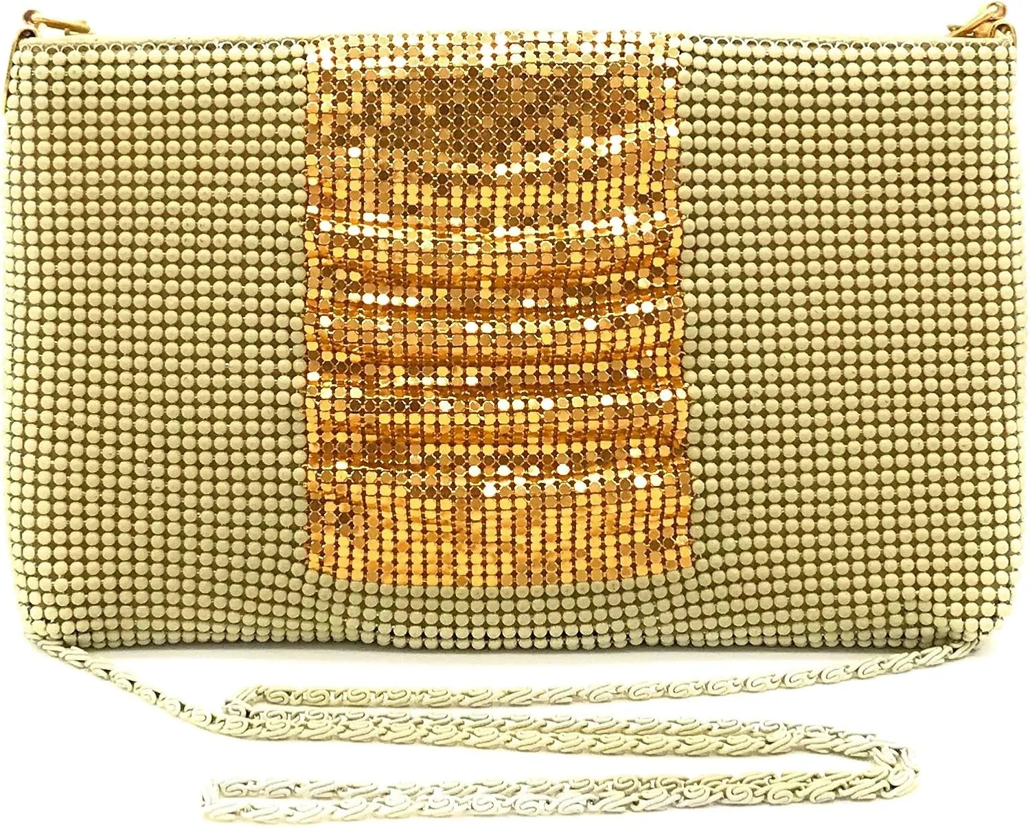 Womens clutch metal mesh metal beaded mesh evening purse for Cocktail Party Prom Wedding Banquet
