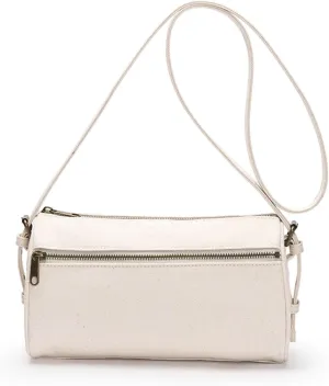 Women's Crossbody Bag -Trendy Everyday Handbag with Adjustable Shoulder Straps, Cylinder Shape - Lightweight
