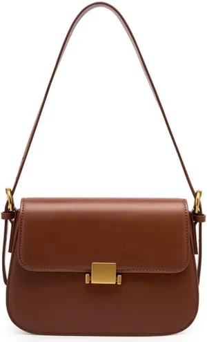 Women's genuine leather shoulder bag, crossbody hand-held small square bag handbag, genuine leather tofu wallet