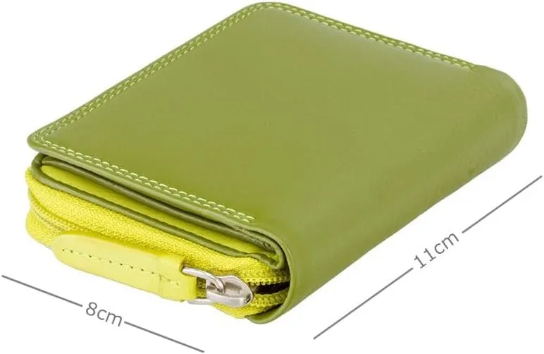 Women's Ladies Leather Purse, Lime Multi, zzzz-s