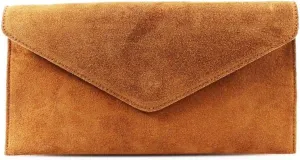 Womens Ladies Real Suede Leather Envelope Clutch Evening Shoulder Chain Bag