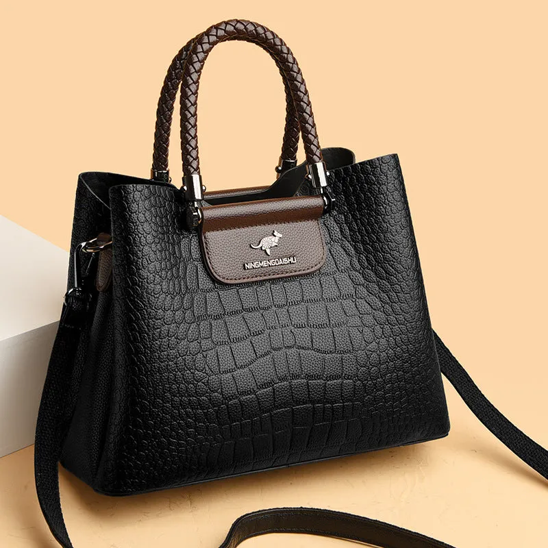 Women's Leather Portable Shoulder HandBag