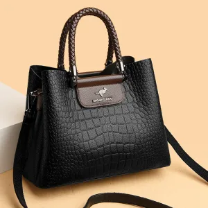 Women's Leather Portable Shoulder HandBag