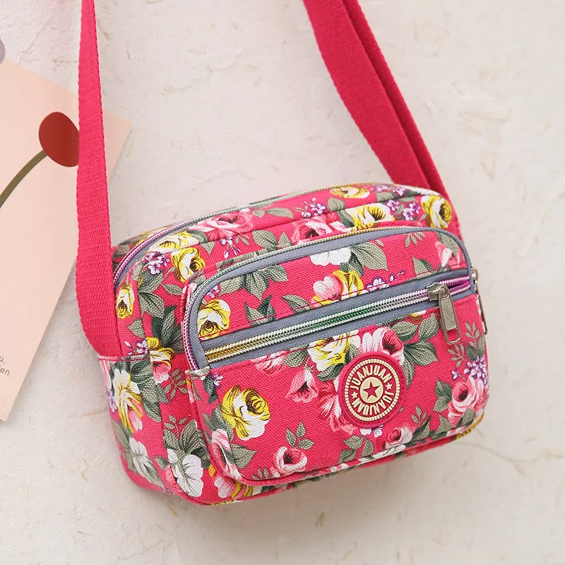 Women's Lightweight Business For Collecting Money Flower Crossbody Bags