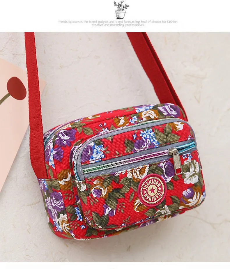 Women's Lightweight Business For Collecting Money Flower Crossbody Bags