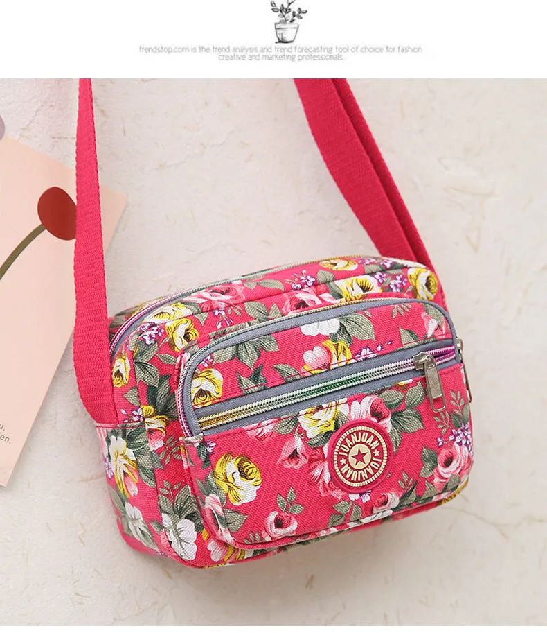 Women's Lightweight Business For Collecting Money Flower Crossbody Bags