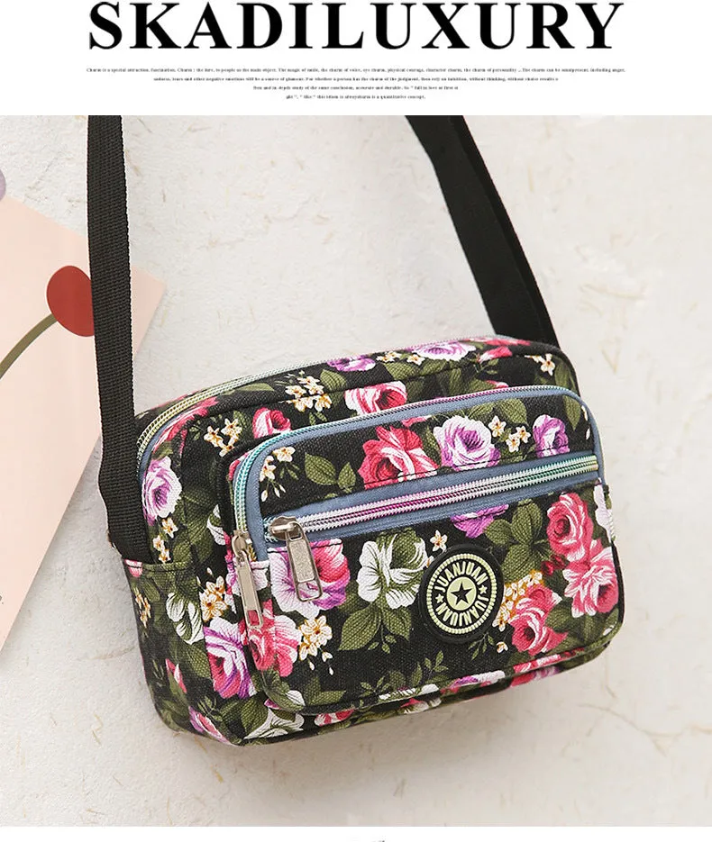 Women's Lightweight Business For Collecting Money Flower Crossbody Bags