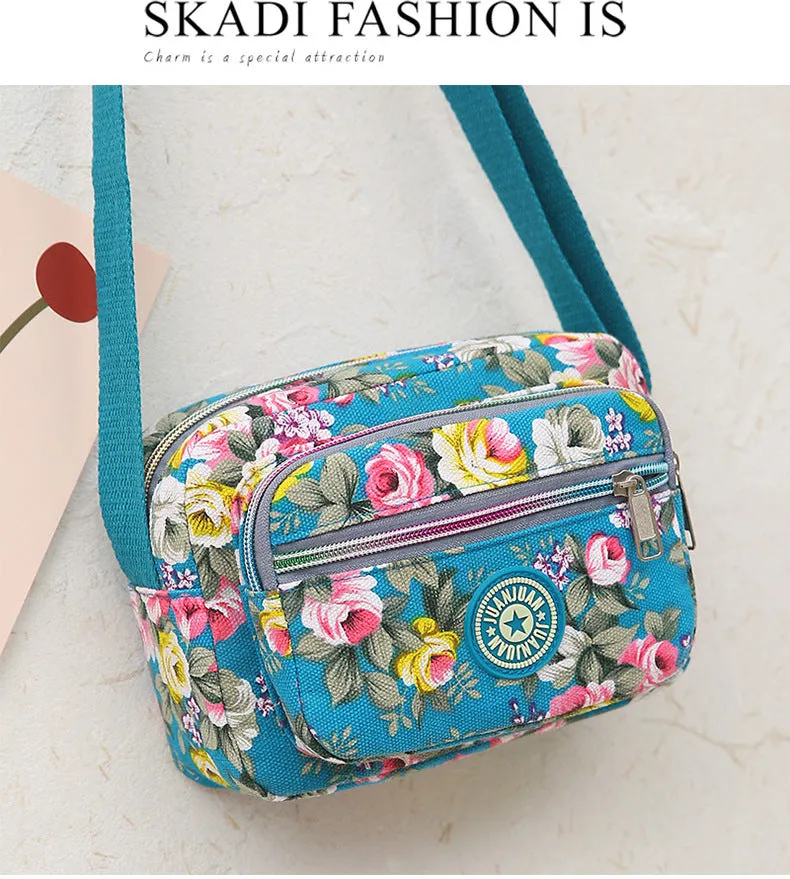 Women's Lightweight Business For Collecting Money Flower Crossbody Bags