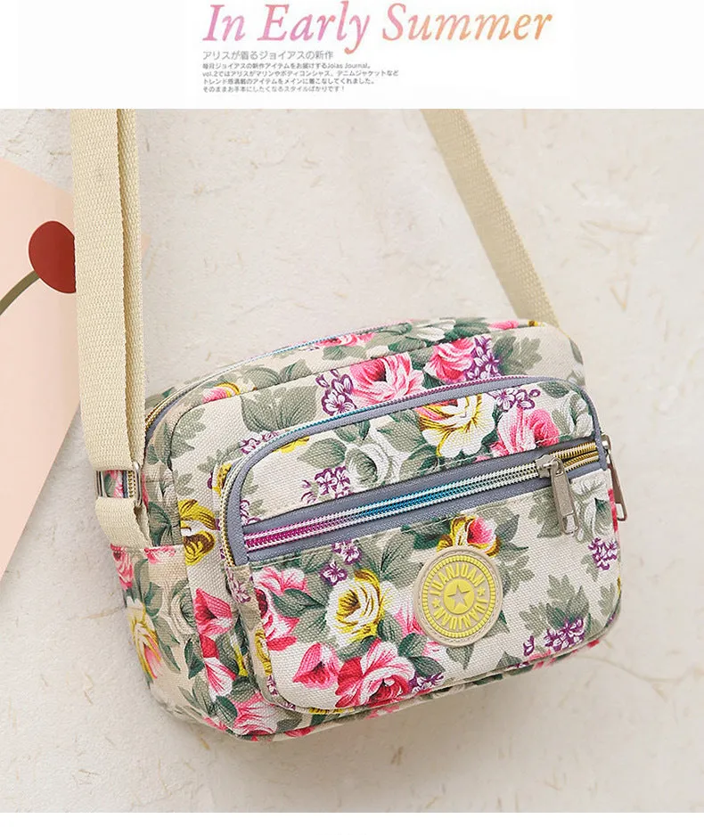 Women's Lightweight Business For Collecting Money Flower Crossbody Bags