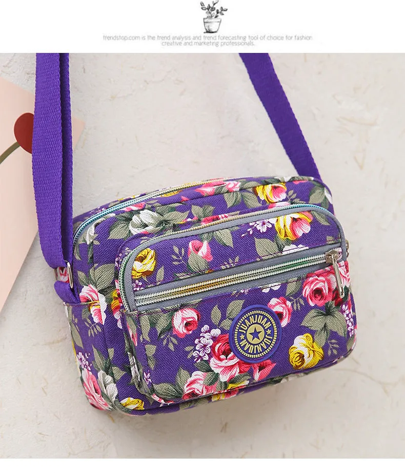 Women's Lightweight Business For Collecting Money Flower Crossbody Bags