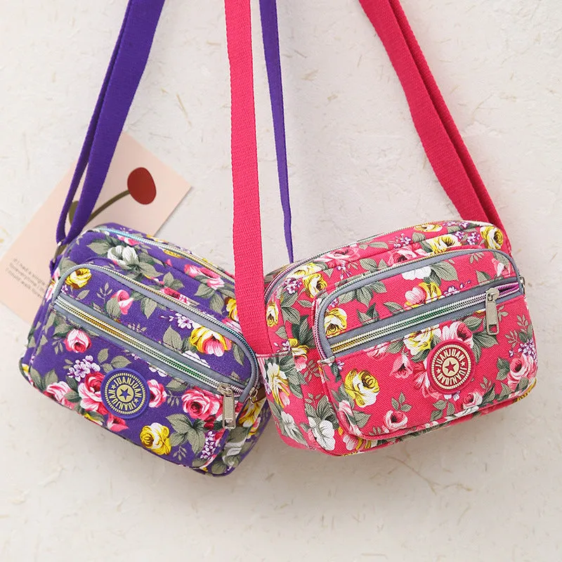 Women's Lightweight Business For Collecting Money Flower Crossbody Bags