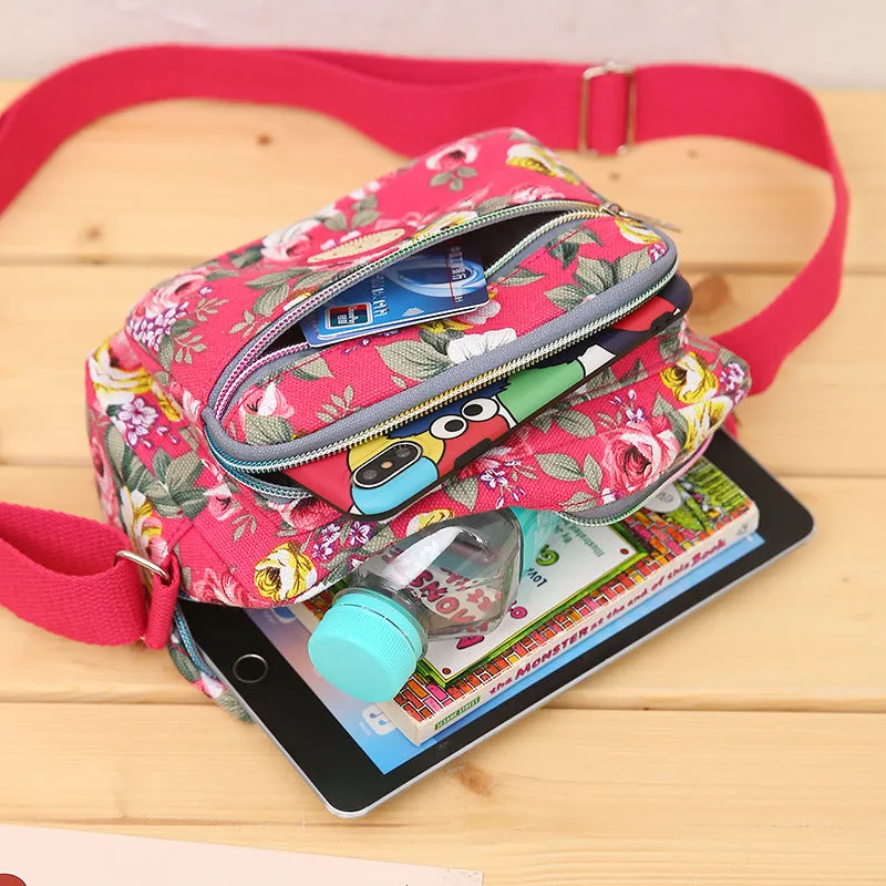 Women's Lightweight Business For Collecting Money Flower Crossbody Bags