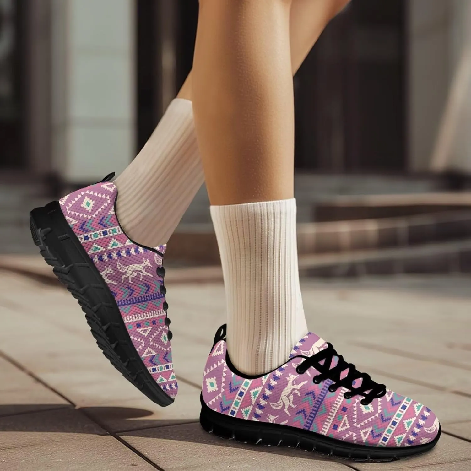 Women's Lightweight Running Shoes - Breathable Mesh Upper & Shock-Absorbing EVA Sole for Gym Travel