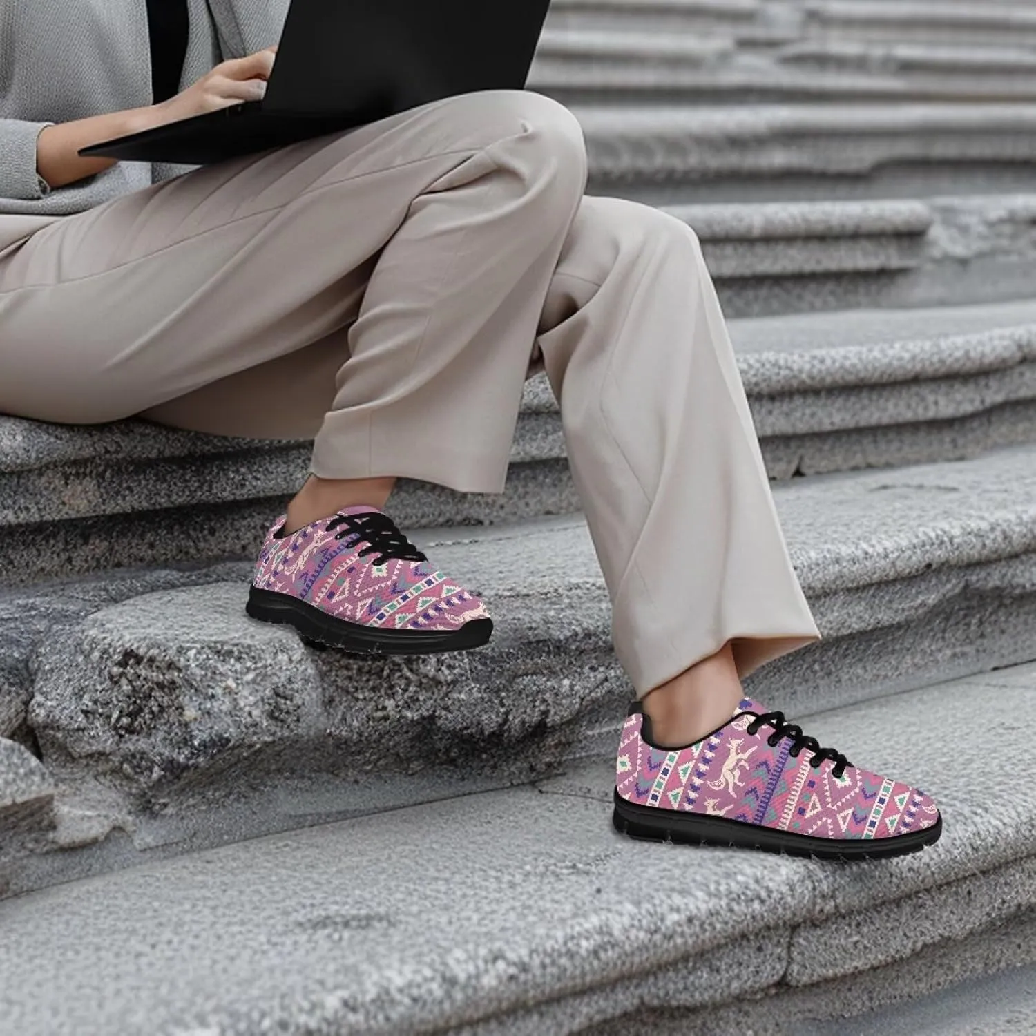 Women's Lightweight Running Shoes - Breathable Mesh Upper & Shock-Absorbing EVA Sole for Gym Travel
