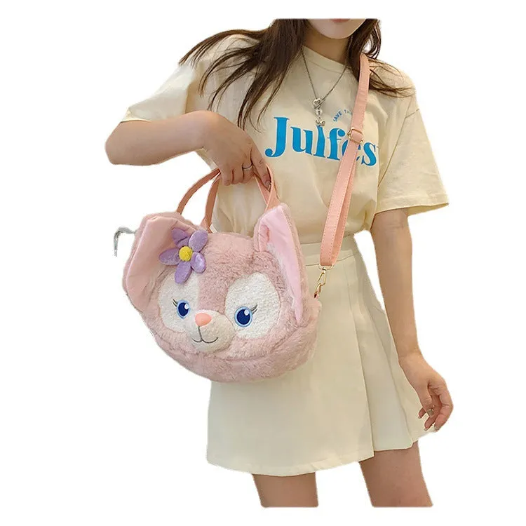 Women's Plush Rabbit Big Face Cute Duffy Crossbody Bags