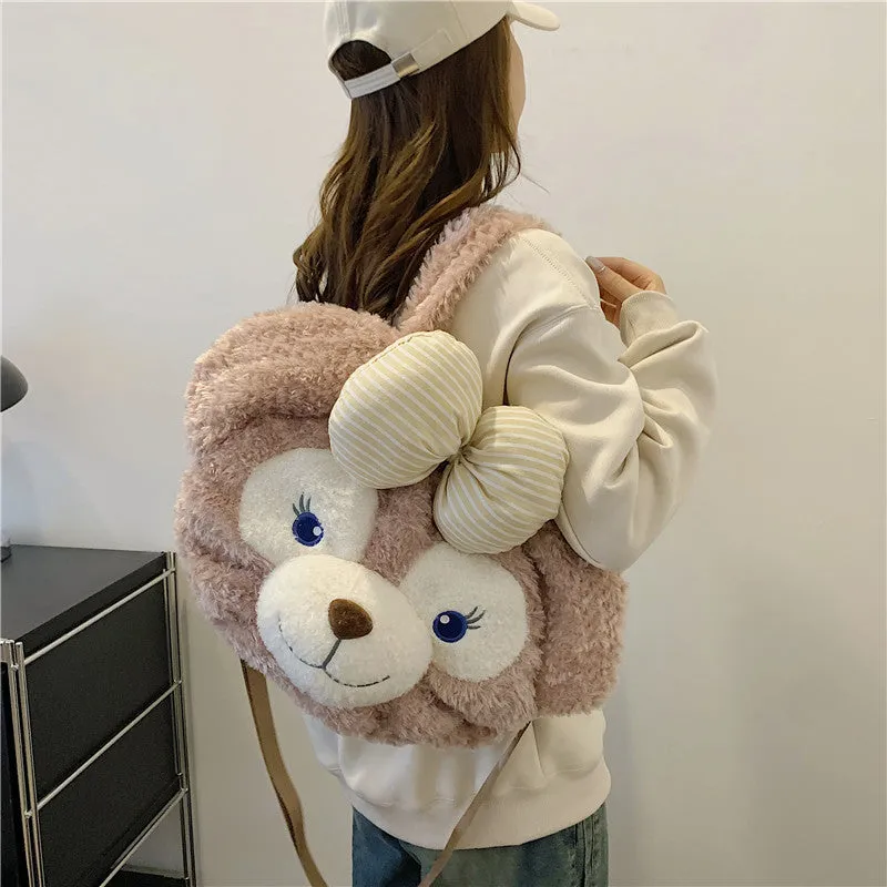 Women's Plush Rabbit Big Face Cute Duffy Crossbody Bags