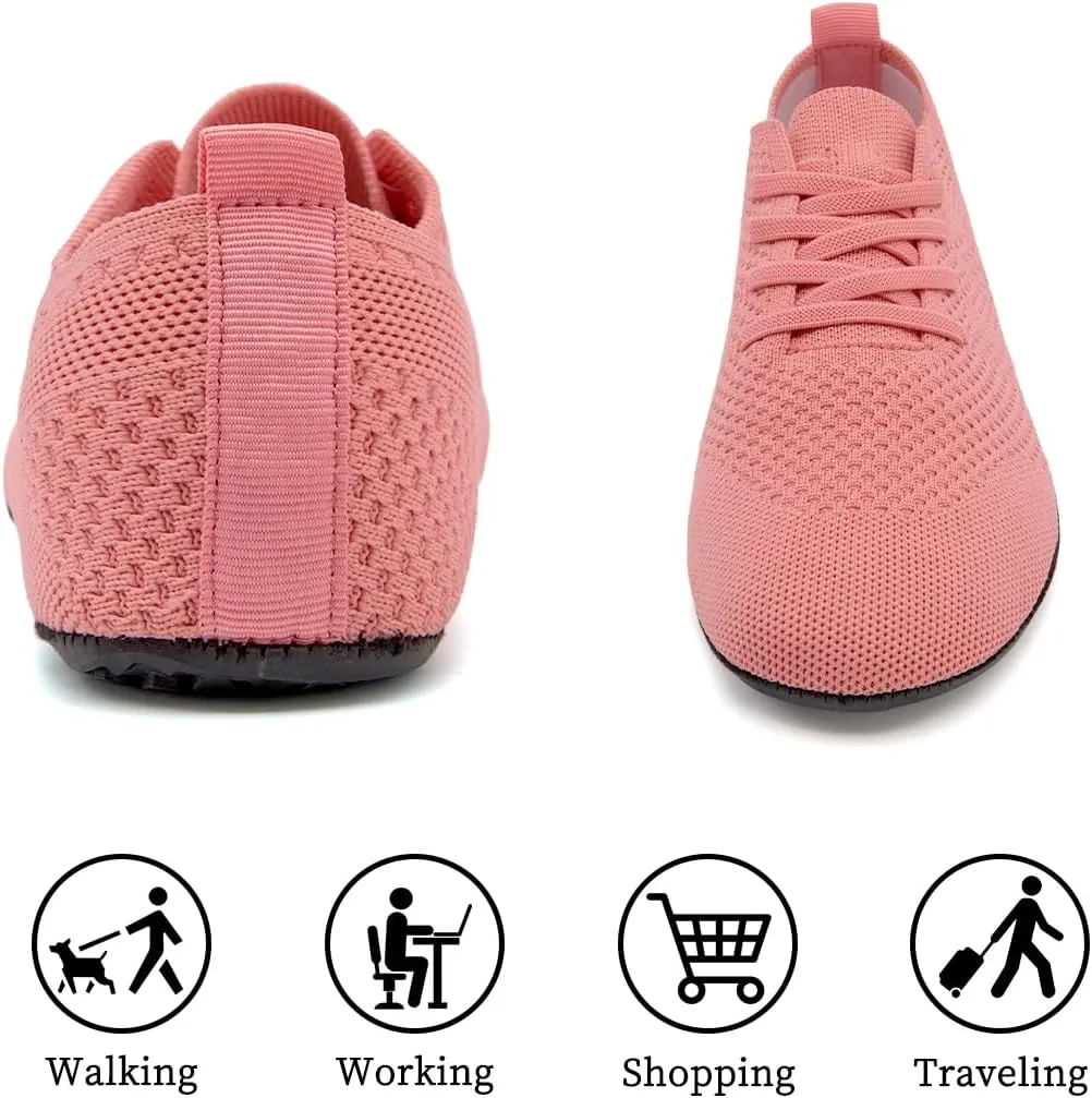 Women's Sneakers Walking Running Shoes Training Sport Gym Fitness Tennis Shoes Non Slip Barefoot Yoga Shoe Comfortable Lightweight Mesh Breathable Fashion Sneaker