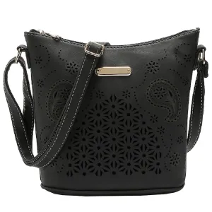 Womens Stylish Crossbody Handbag Pu Bucket Bag