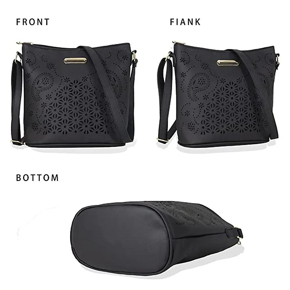 Womens Stylish Crossbody Handbag Pu Bucket Bag