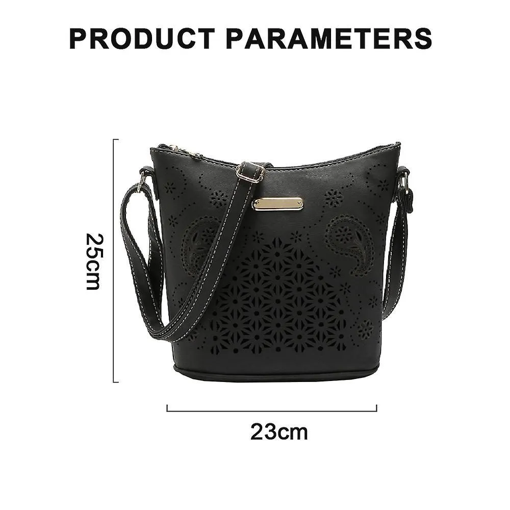 Womens Stylish Crossbody Handbag Pu Bucket Bag
