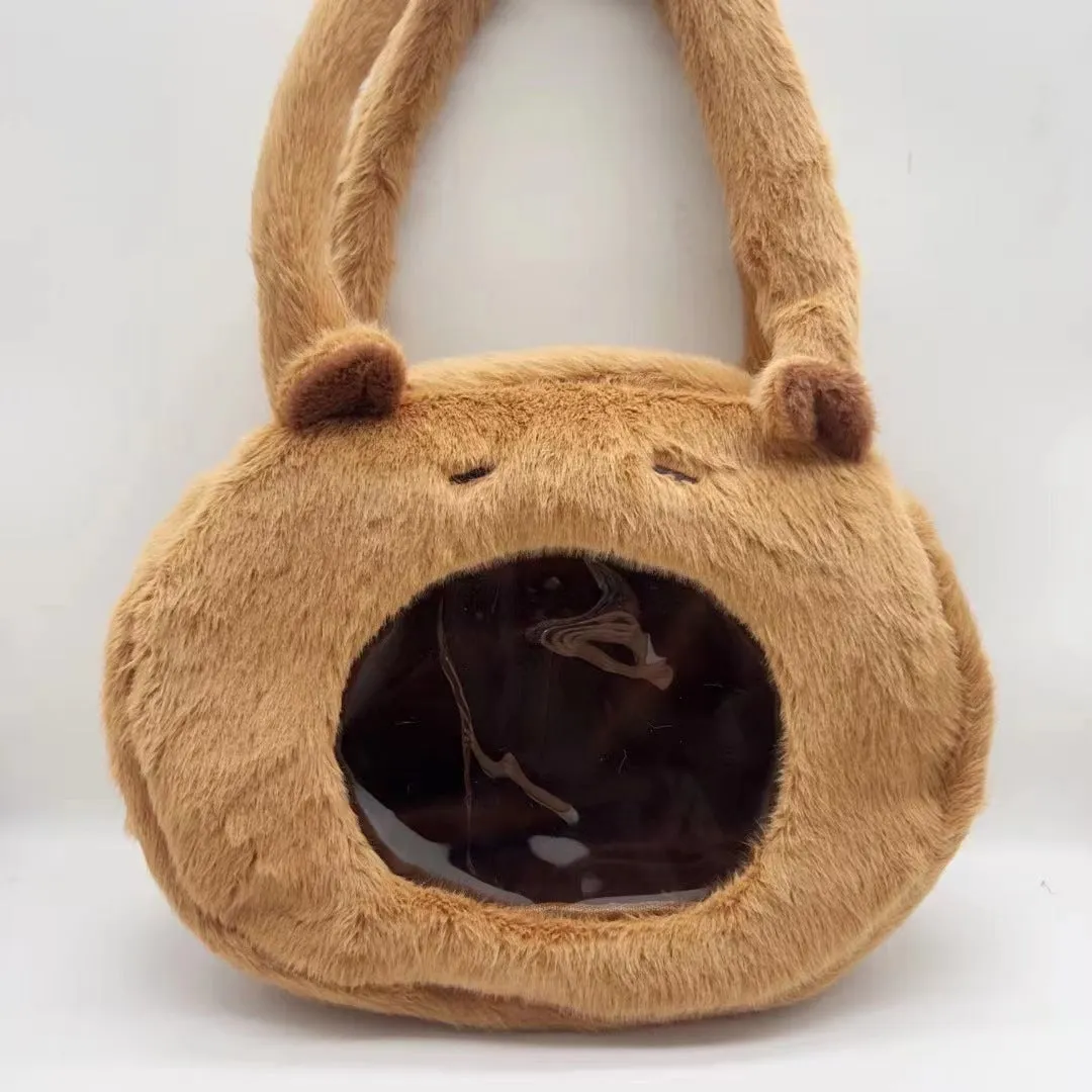 Women's Sweet Potato Capybara Plush Large Capacity Backpacks