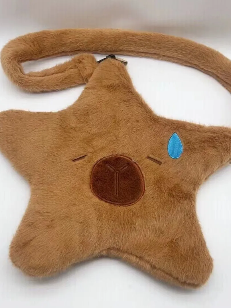Women's Sweet Potato Capybara Plush Large Capacity Backpacks