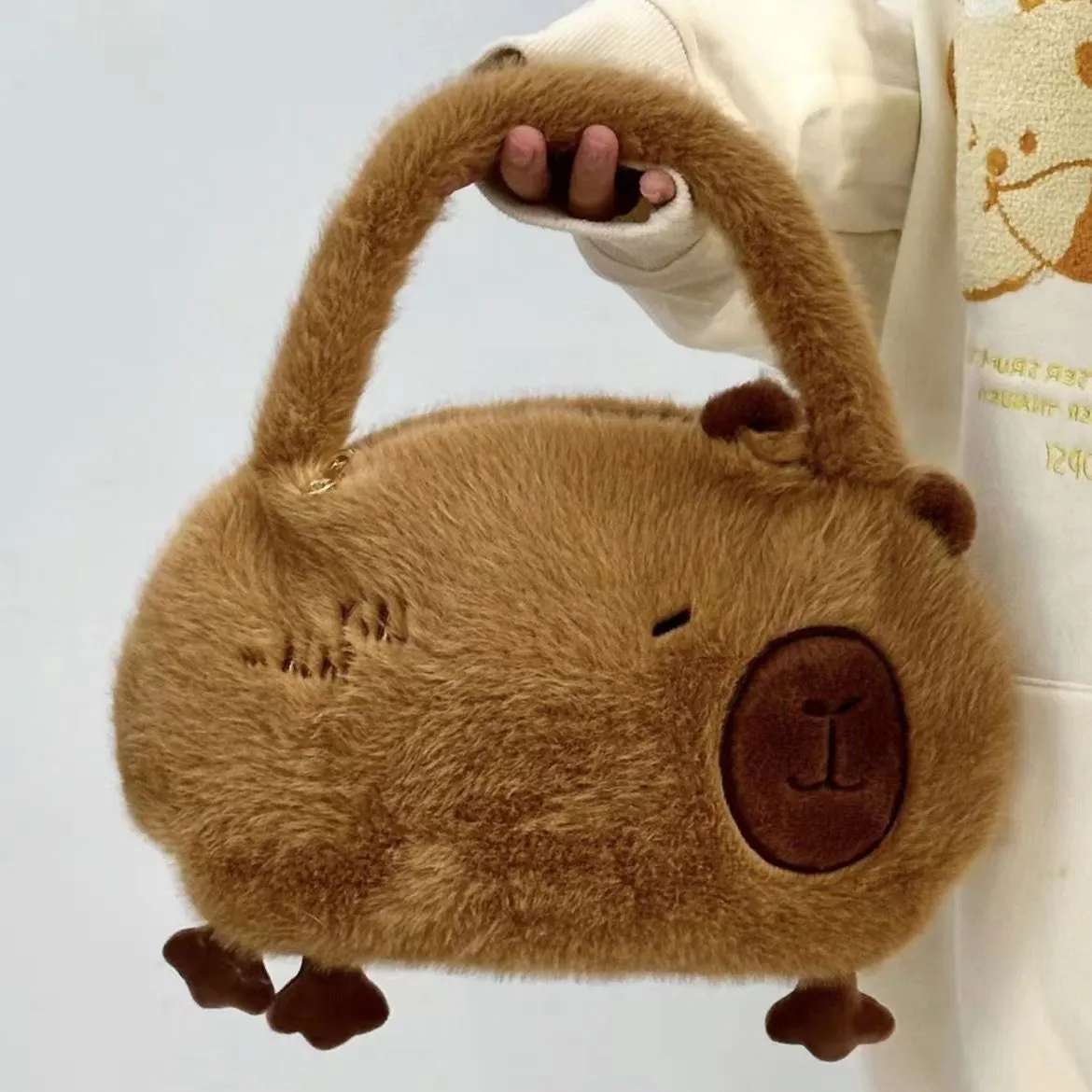 Women's Sweet Potato Capybara Plush Large Capacity Backpacks